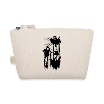 Halloween Ghost Halloween US Flag Ghost - Organic Pouch - nature - Front