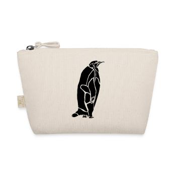 Black Graphic Penguin – Geometrisches Porträt - Bio-Täschchen - Natur - Vorne
