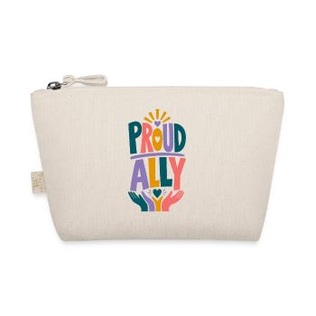 Proud Ally LGBTQ Regenbogen Pride Fan CSD Outfit - Bio-Täschchen - Natur - Vorne