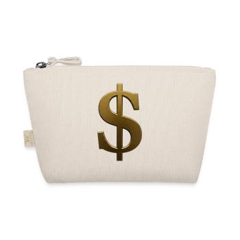 Goldenes Dollarzeichen Design - Bio-Täschchen - Natur - Vorne