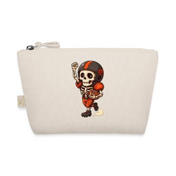 Lustiges Skelett spielt Football-Halloween-Spieler - Bio-Täschchen - Natur - Vorne