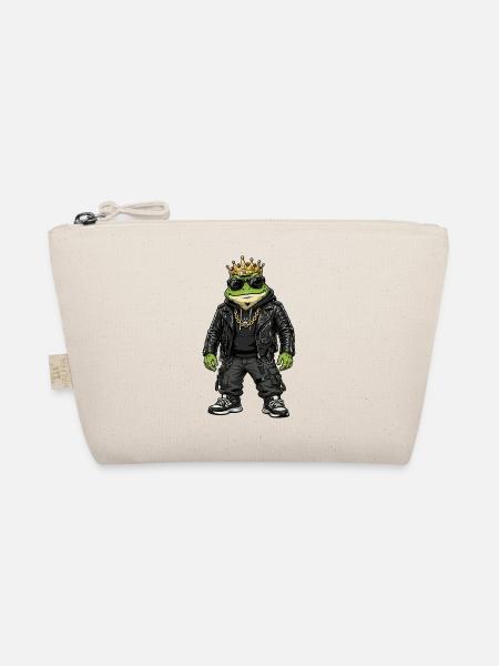 Crowned Frog Streetwear - Bio-Täschchen - Natur