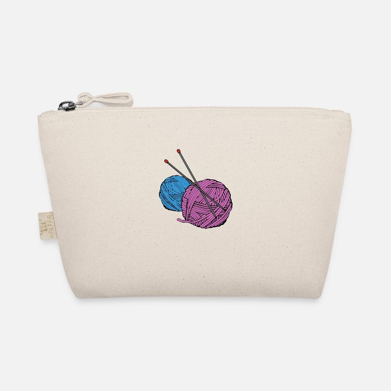 Knitting Yarn Needles Hobby Organic Pouch