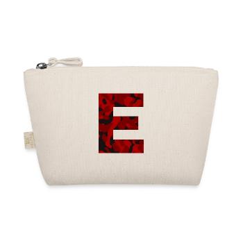 Buchstabe E Red Camo Design - Bio-Täschchen - Natur - Vorne