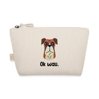 Ok wau mit Boxer Hundeliebhaber - Bio-Täschchen - Natur - Vorne