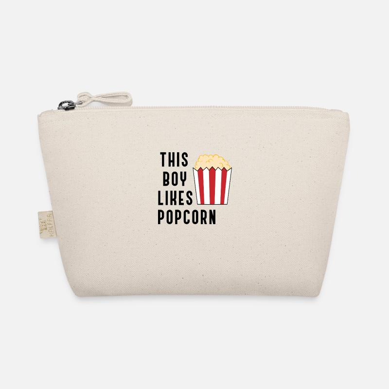 Amateur de pop-corn mangeant du maïs délicieux Trousse biologique