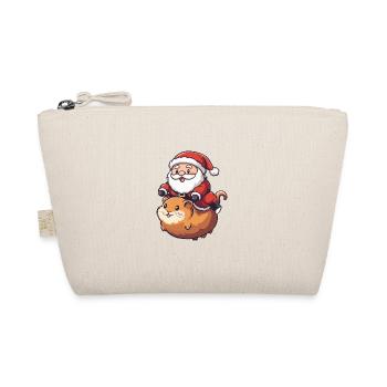 Hamster Weihnachtsmann - Bio-Täschchen - Natur - Vorne