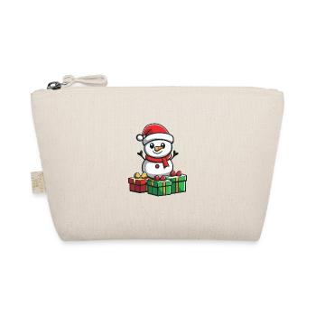 Snowman Christmas Gifts - Organic Pouch - nature - Front