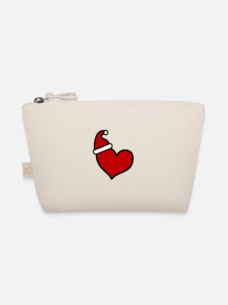 Coeur Noël - Trousse biologique - nature - Devant