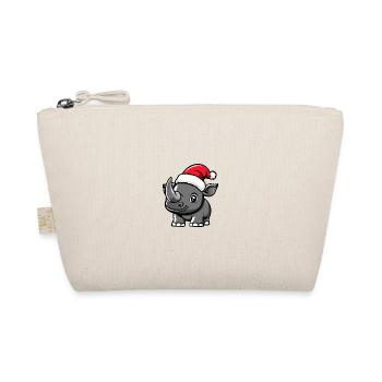 Nashorn Weihnachten Niedlich - Bio-Täschchen - Natur - Vorne