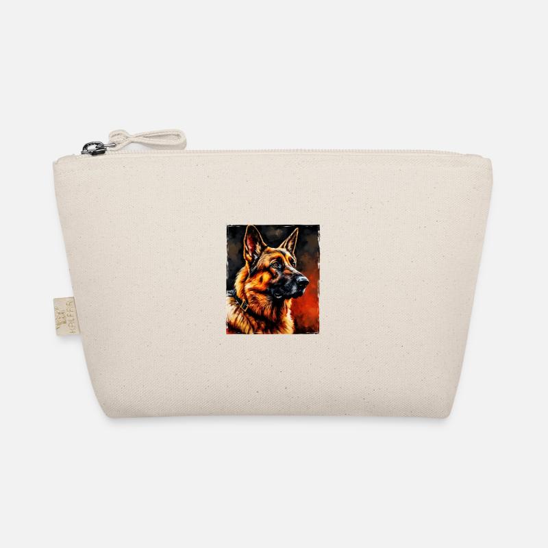 German Shepherd Dog Portrait Organic Pouch