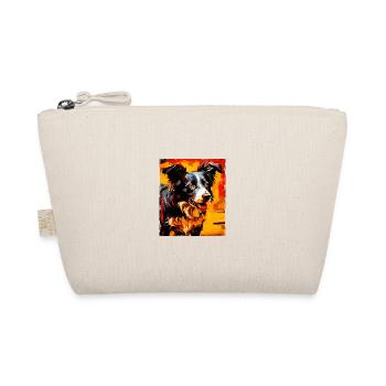 Border Collie Dog Portrait - Organic Pouch - nature - Front