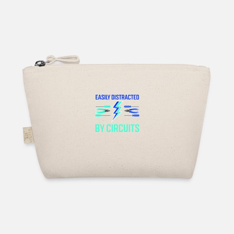 Distracted by Circuits Ironic Saying Craftsman Organic Pouch
