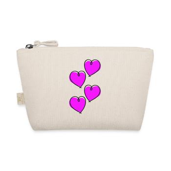 Herzen Love Symbol - Bio-Täschchen - Natur - Vorne