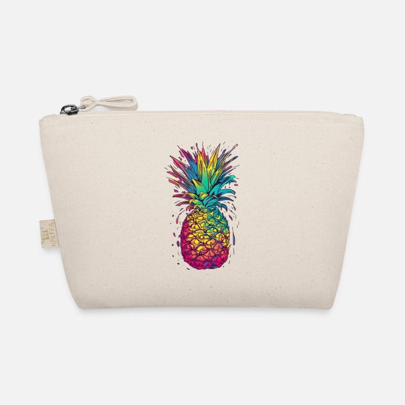 Ananas in auffälligen Farben Bio-Täschchen