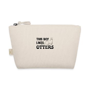 Boy Likes Otters Cute Sea Otter Wild Animal - Organic Pouch - nature - Front
