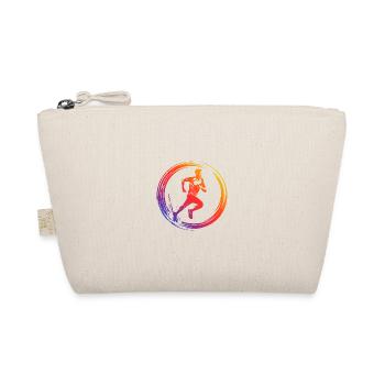 Running Marathon Silhouette Colorful - Organic Pouch - nature - Front