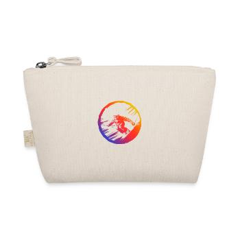 Ski Fahren Skiing Silhouette Bunt - Bio-Täschchen - Natur - Vorne