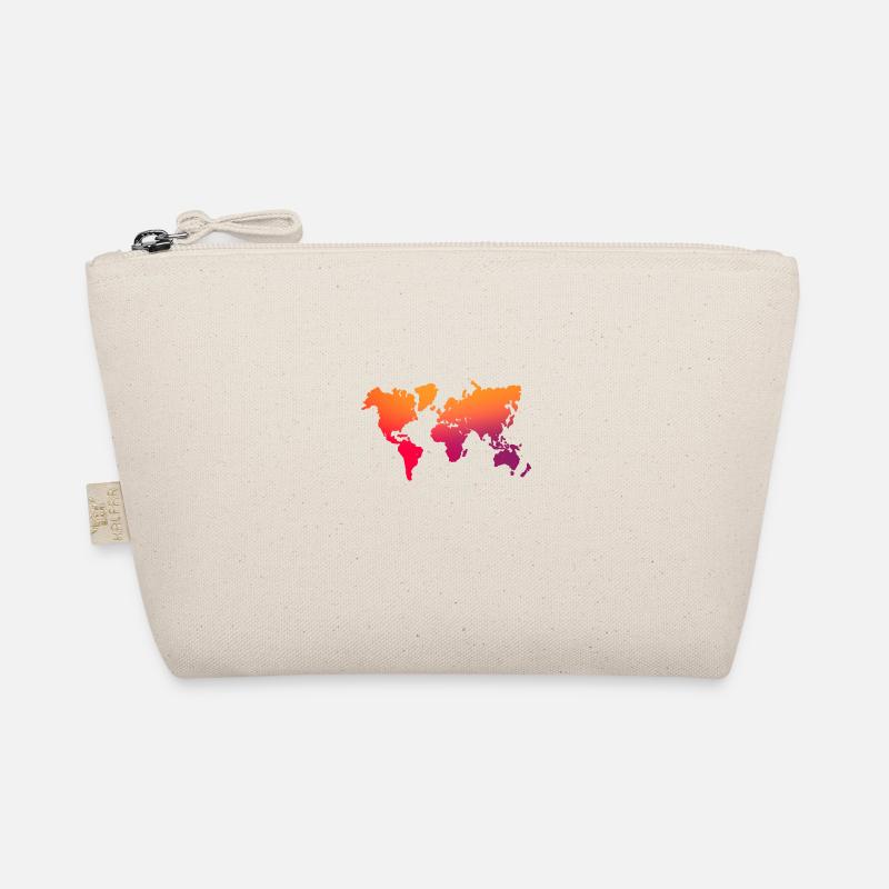 orange - red world map Organic Pouch