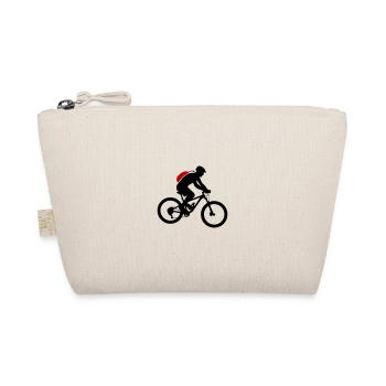 Mountainbike Fahrrad Mann Symbol - Bio-Täschchen - Natur - Vorne
