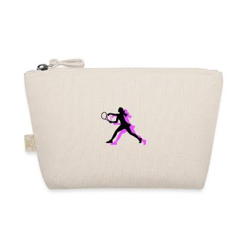 Tennis Spielerin Symbol - Bio-Täschchen - Natur - Vorne