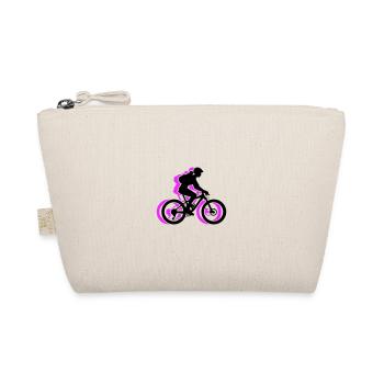 Mountainbike Fahrrad Frau Symbol - Bio-Täschchen - Natur - Vorne