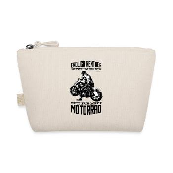 Motorrad Biker Motorbike Rentner - Bio-Täschchen - Natur - Vorne