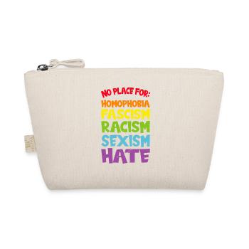 against homophobia gay pride lesbian LGBT gay - Organic Pouch - nature - Front
