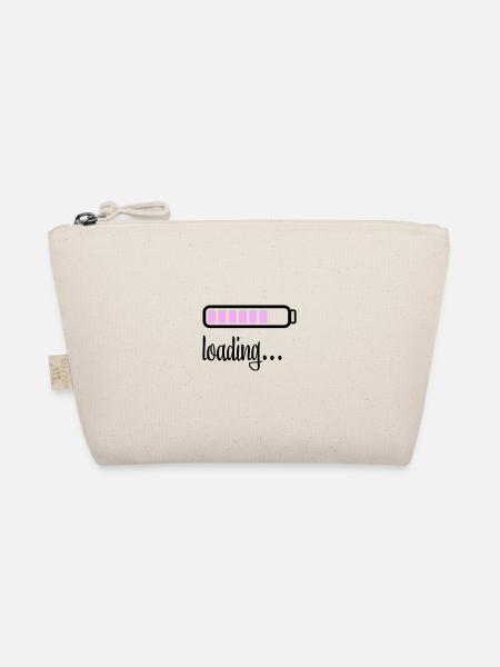 Akku Batterie loading - Bio-Täschchen - Natur - Vorne