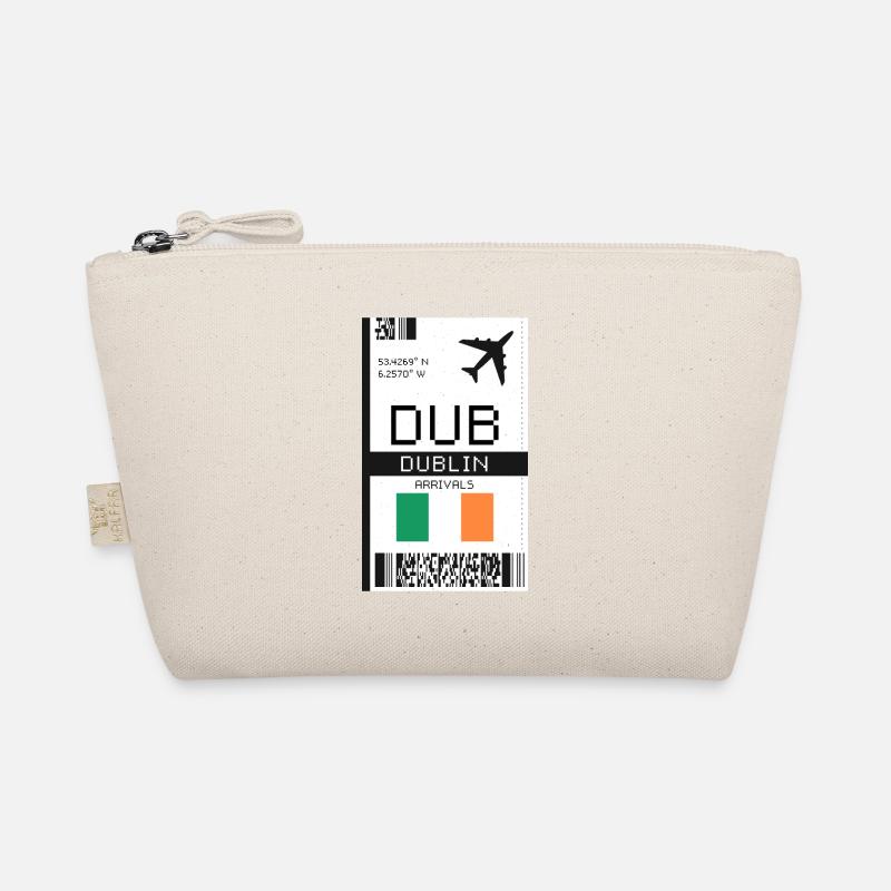 Dublin, Ireland Boarding Pass - DUB Ticket Organic Pouch