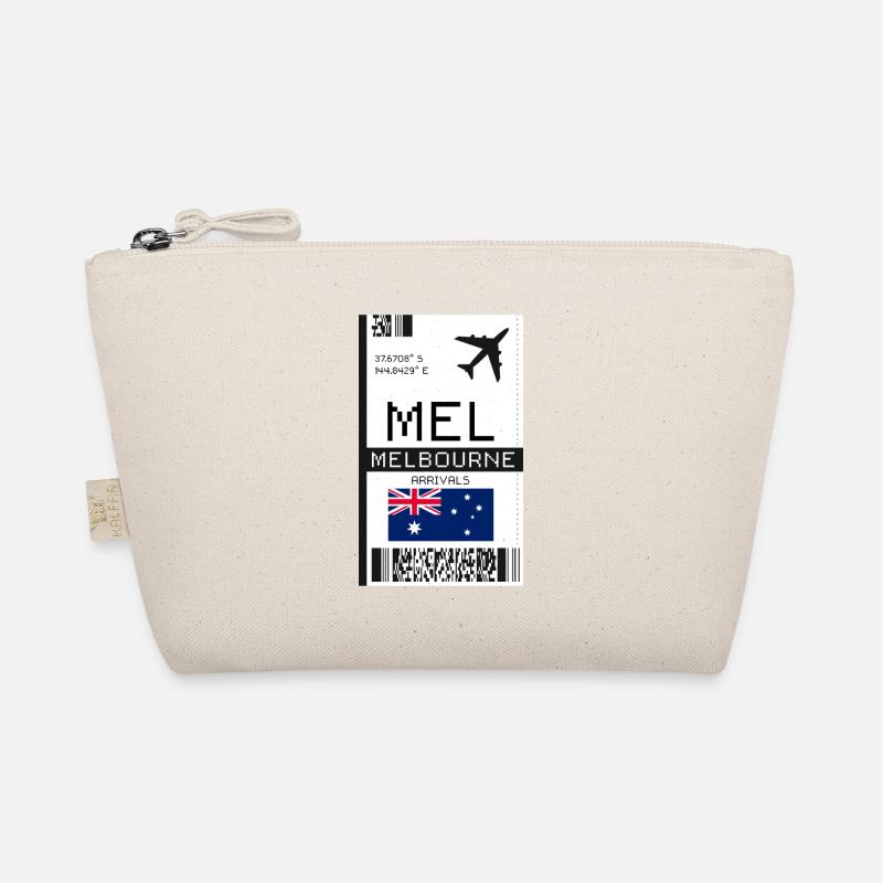 Bordkarte für Melbourne, Australien - MEL-Ticket - Bio-Täschchen - Natur