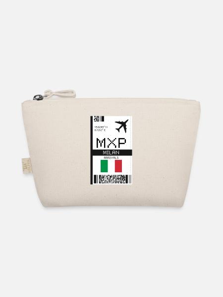 Mailand, Italien Bordkarte - MXP Flughafenticket - Bio-Täschchen - Natur - Vorne