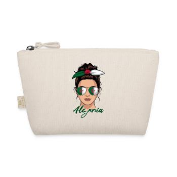 Algerische Mädchen Frau Flagge Algerien - Bio-Täschchen - Natur - Vorne
