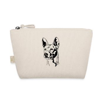 BASENJI Dog Portrait Dog Portrait Dog Wilsigns - Organic Pouch - nature - Front