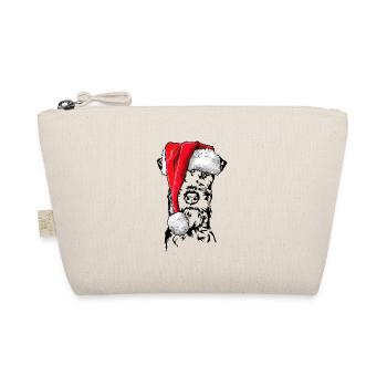 Santa Irish Terrier Weihnachten Hunde Wilsigns - Bio-Täschchen - Natur - Vorne
