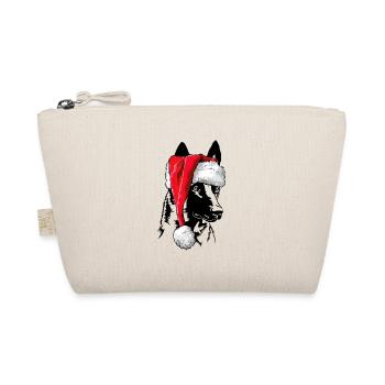 Santa Malinois Christmas St. Nicholas Dogs Wilsigns - Organic Pouch - nature - Front