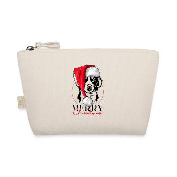 Santa Entlebucher Mountain Dog Merry Christmas Dogs - Organic Pouch - nature - Front