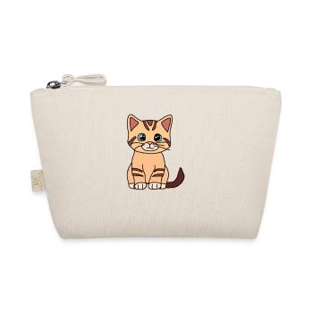 Cute Brown Cat - Bio-Täschchen - Natur - Vorne