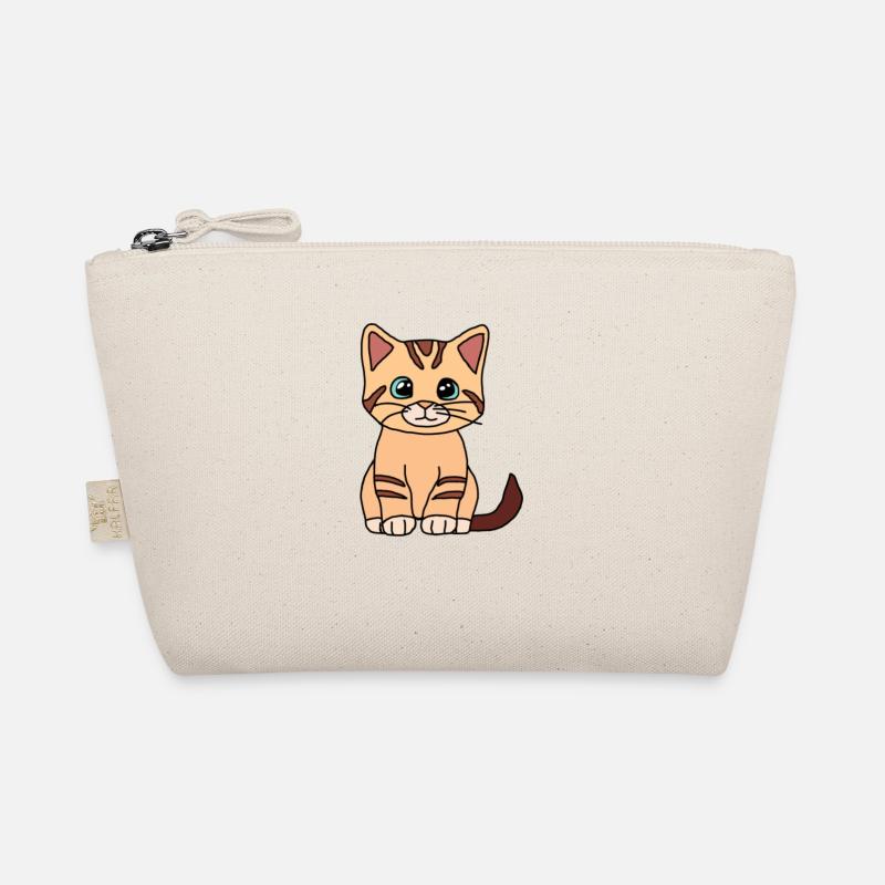 Cute Brown Cat - Bio-Täschchen - Natur