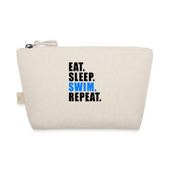 EAT SLEEP SWIM REPEAT GESCHENK SCHWIMMER SCHWIMMEN - Bio-Täschchen - Natur - Vorne