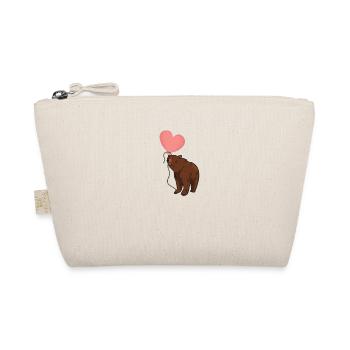 Ours avec ballon coeur - Trousse biologique - nature - Devant