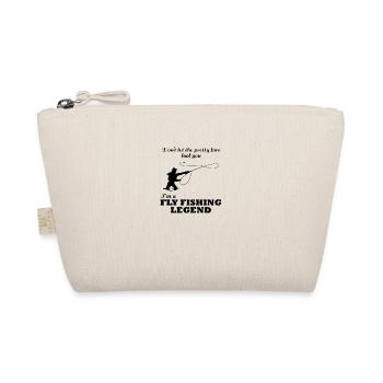 Ironic Quote Fly Fishing Girl Fisherwoman - Organic Pouch - nature - Front