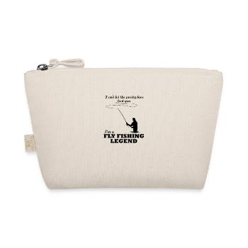 Pretty Fly Fishing Girl Ironic Saying Fisherwoman - Organic Pouch - nature - Front