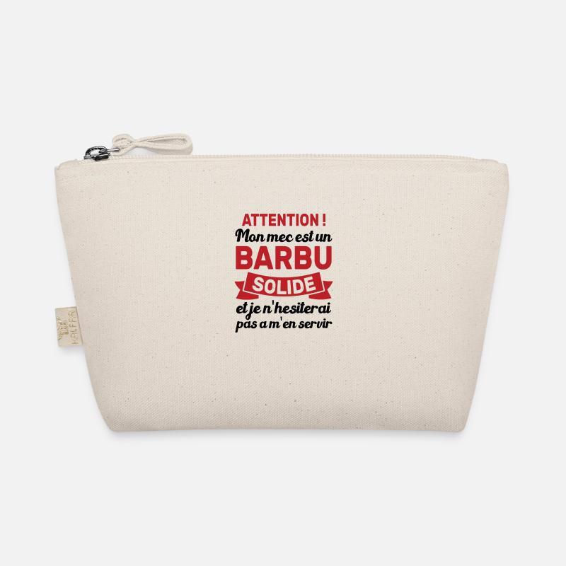 Attention Mon Mec Est Un Barbu Solide Cadeau Trousse biologique