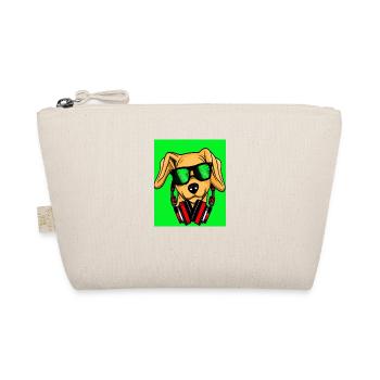 Chien avec écouteurs et fond vert - Trousse biologique - nature - Devant