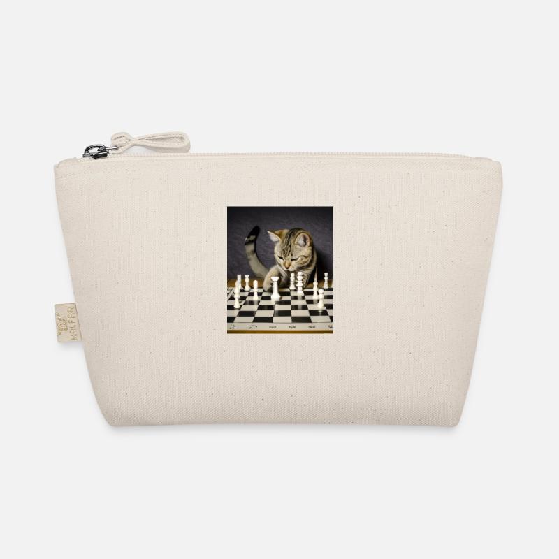 Cat plays chess Organic Pouch