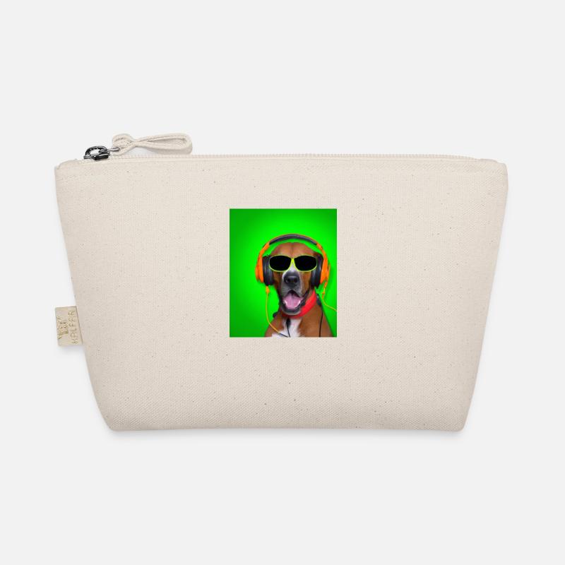 Chien avec écouteurs et fond vert Trousse biologique