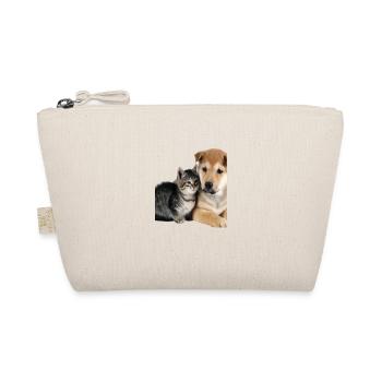 Süßes Hundebaby und Katzenbaby - Bio-Täschchen - Natur - Vorne