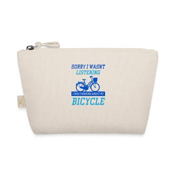 Cycling Funny Saying Sustainable Mobility Bicycle - Organic Pouch - nature - Front
