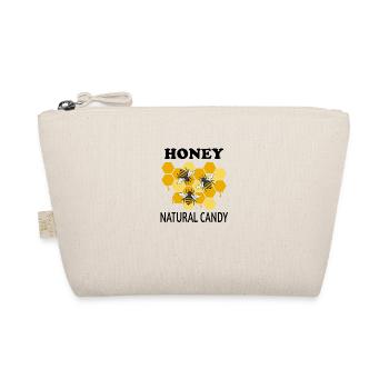 Natural Candy Funny Quote Wildlife Honey Bees - Organic Pouch - nature - Front
